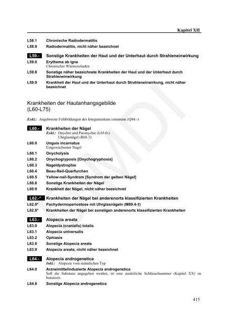 ICD-10-GM Version 2011 Systematisches Verzeichnis