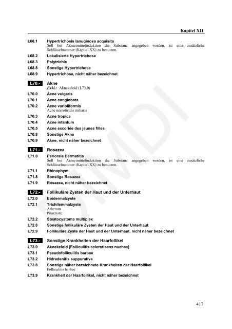 ICD-10-GM Version 2011 Systematisches Verzeichnis