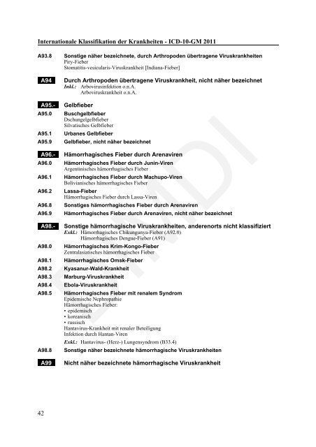 ICD-10-GM Version 2011 Systematisches Verzeichnis