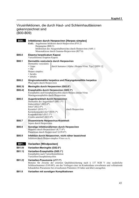 ICD-10-GM Version 2011 Systematisches Verzeichnis