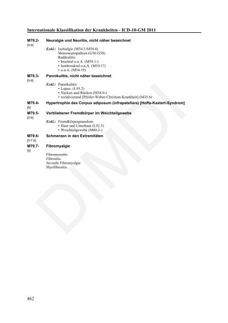 ICD-10-GM Version 2011 Systematisches Verzeichnis