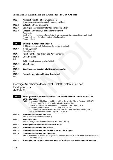 ICD-10-GM Version 2011 Systematisches Verzeichnis