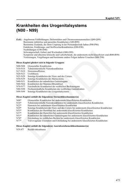 ICD-10-GM Version 2011 Systematisches Verzeichnis