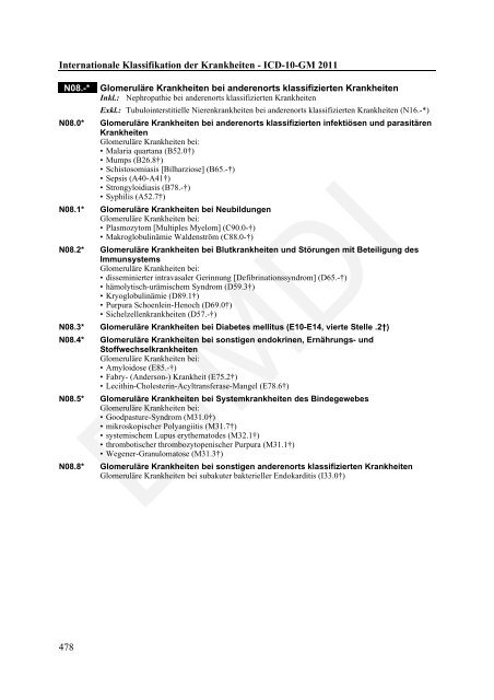 ICD-10-GM Version 2011 Systematisches Verzeichnis