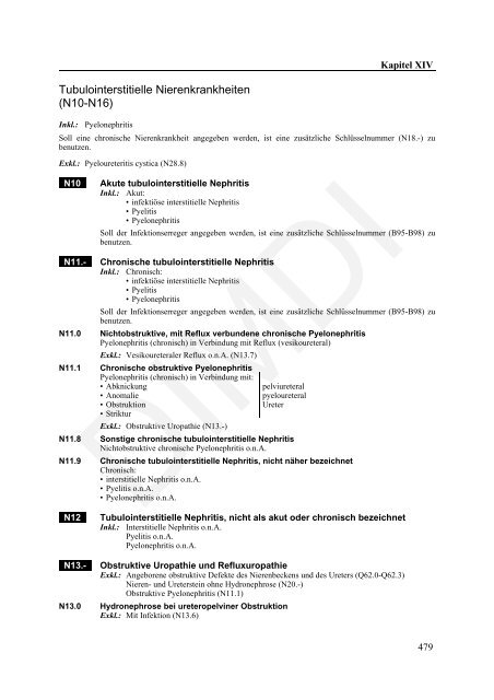 ICD-10-GM Version 2011 Systematisches Verzeichnis