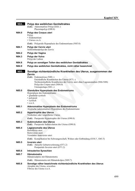 ICD-10-GM Version 2011 Systematisches Verzeichnis