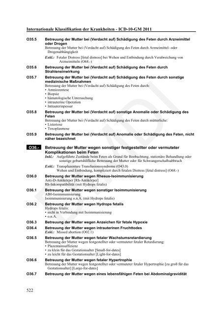 ICD-10-GM Version 2011 Systematisches Verzeichnis