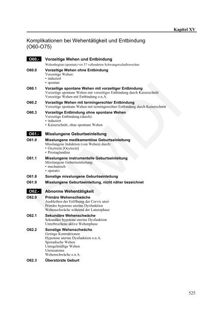 ICD-10-GM Version 2011 Systematisches Verzeichnis