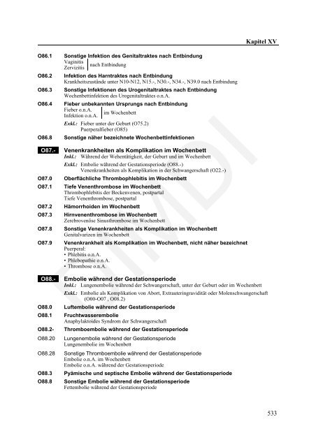 ICD-10-GM Version 2011 Systematisches Verzeichnis