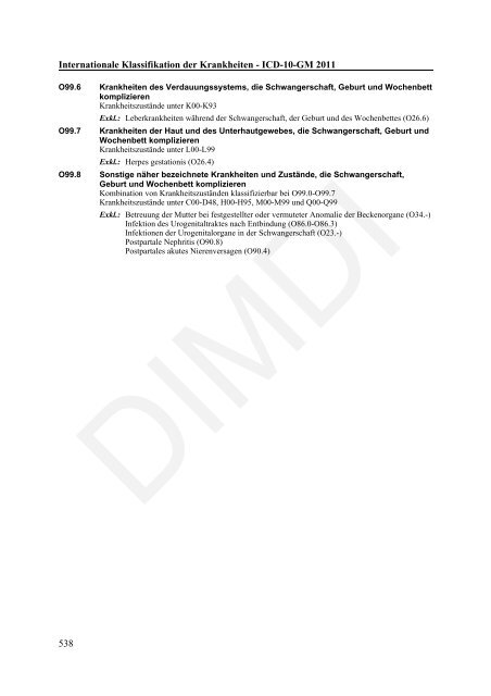 ICD-10-GM Version 2011 Systematisches Verzeichnis