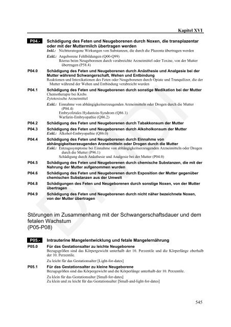 ICD-10-GM Version 2011 Systematisches Verzeichnis