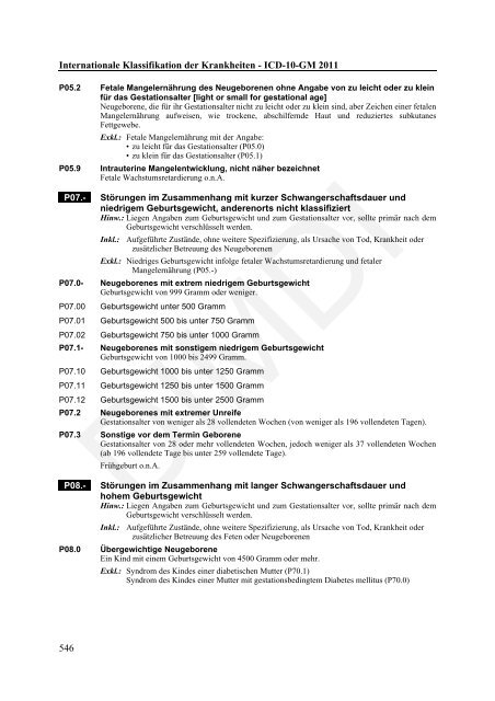 ICD-10-GM Version 2011 Systematisches Verzeichnis