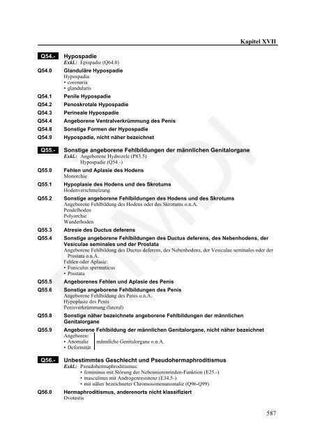 ICD-10-GM Version 2011 Systematisches Verzeichnis