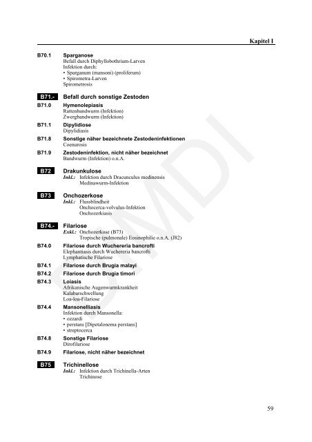 ICD-10-GM Version 2011 Systematisches Verzeichnis