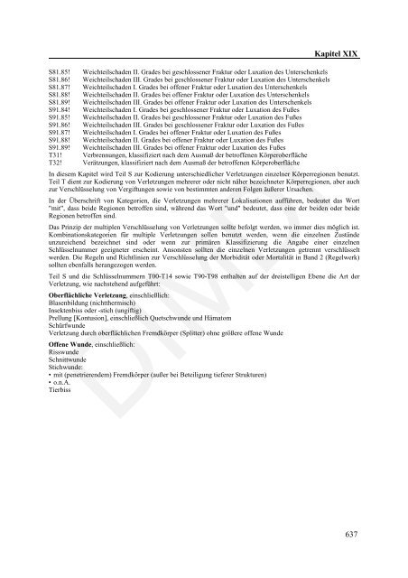 ICD-10-GM Version 2011 Systematisches Verzeichnis