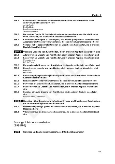 ICD-10-GM Version 2011 Systematisches Verzeichnis