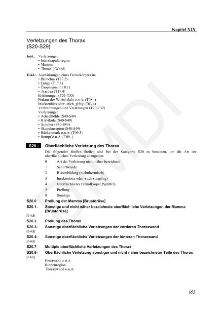 ICD-10-GM Version 2011 Systematisches Verzeichnis