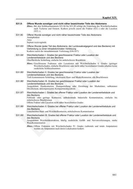 ICD-10-GM Version 2011 Systematisches Verzeichnis