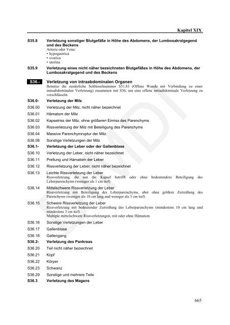 ICD-10-GM Version 2011 Systematisches Verzeichnis