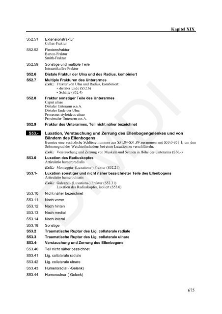 ICD-10-GM Version 2011 Systematisches Verzeichnis