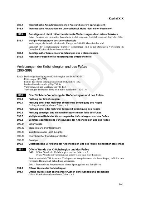 ICD-10-GM Version 2011 Systematisches Verzeichnis