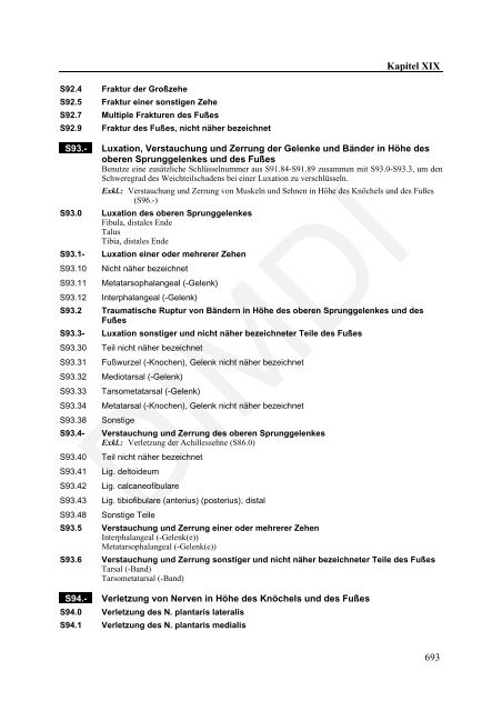 ICD-10-GM Version 2011 Systematisches Verzeichnis