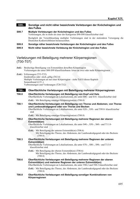 ICD-10-GM Version 2011 Systematisches Verzeichnis