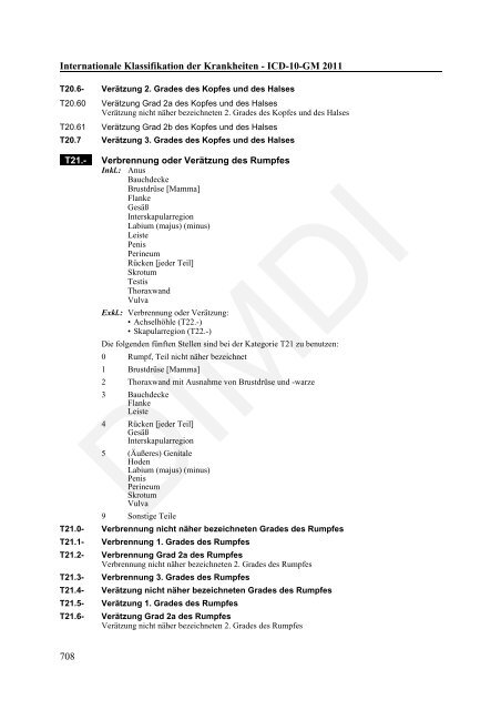 ICD-10-GM Version 2011 Systematisches Verzeichnis