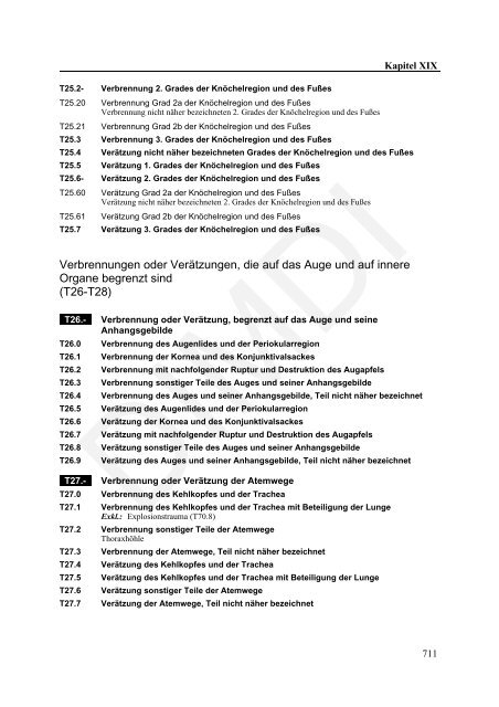 ICD-10-GM Version 2011 Systematisches Verzeichnis