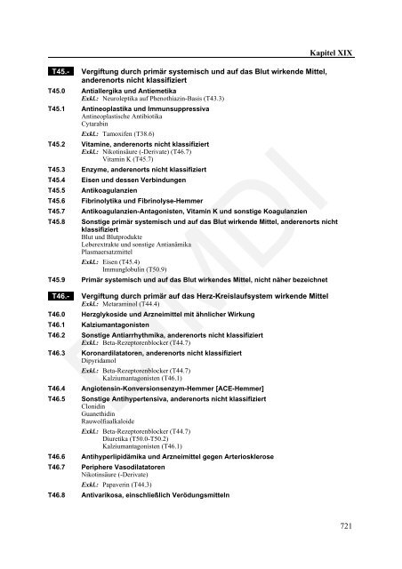 ICD-10-GM Version 2011 Systematisches Verzeichnis