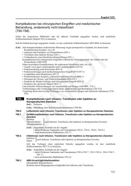 ICD-10-GM Version 2011 Systematisches Verzeichnis