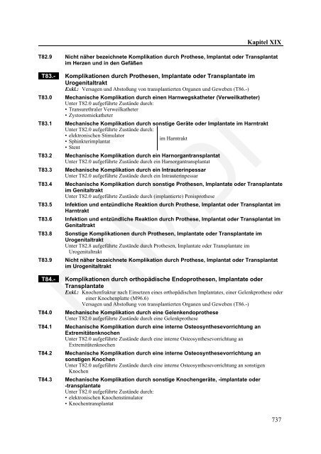 ICD-10-GM Version 2011 Systematisches Verzeichnis