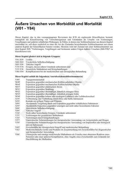 ICD-10-GM Version 2011 Systematisches Verzeichnis