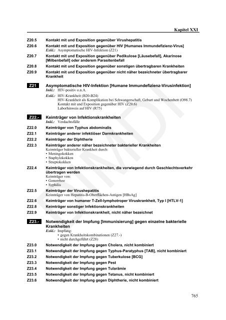 ICD-10-GM Version 2011 Systematisches Verzeichnis