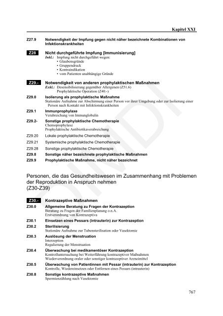 ICD-10-GM Version 2011 Systematisches Verzeichnis