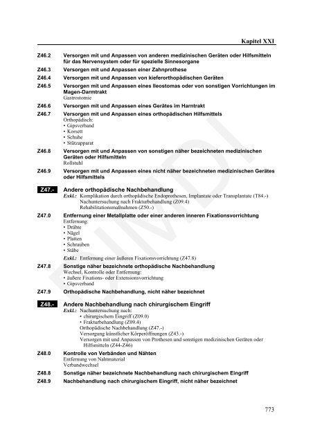 ICD-10-GM Version 2011 Systematisches Verzeichnis