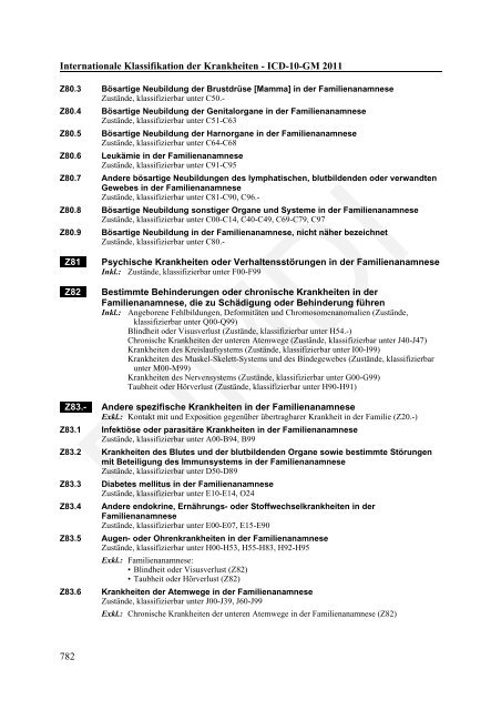 ICD-10-GM Version 2011 Systematisches Verzeichnis