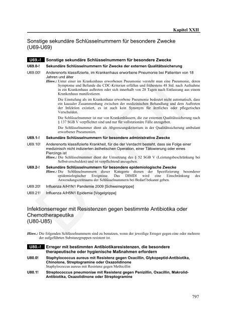 ICD-10-GM Version 2011 Systematisches Verzeichnis