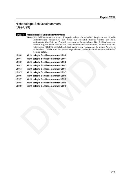 ICD-10-GM Version 2011 Systematisches Verzeichnis