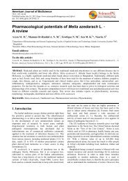 Pharmacological potentials of Melia azedarach L. - Science ...
