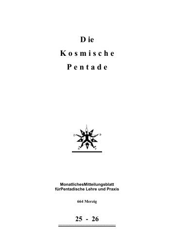 Die Kosmische Pentade 25 und 26 - Die Pentalogie von Hans Müller