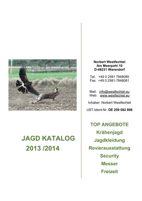 JAGD KATALOG 2013 /2014 - westoil