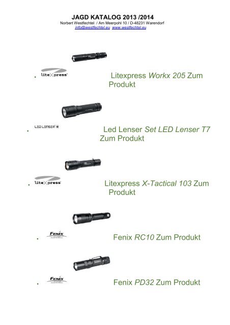 JAGD KATALOG 2013 /2014 - westoil