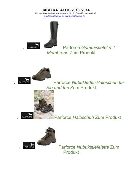 JAGD KATALOG 2013 /2014 - westoil