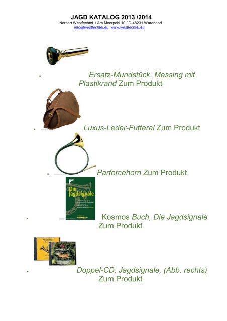 JAGD KATALOG 2013 /2014 - westoil