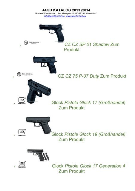 JAGD KATALOG 2013 /2014 - westoil