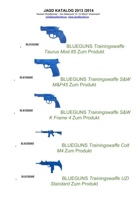 JAGD KATALOG 2013 /2014 - westoil