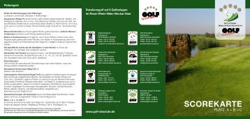 Scorekarte Biblis-Wattenheim - GOLF absolute