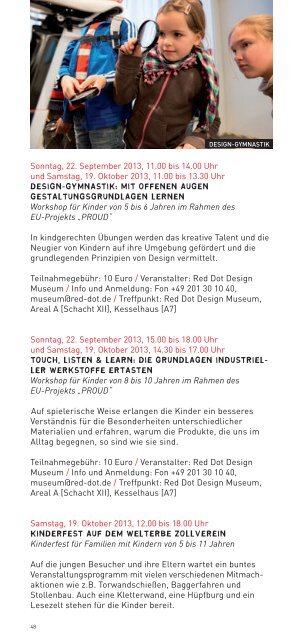 Programmheft September – Oktober 2013 - Stiftung Zollverein