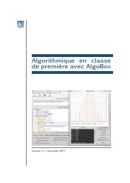 Algorithmique en classe de première avec AlgoBox - Xm1 Math
